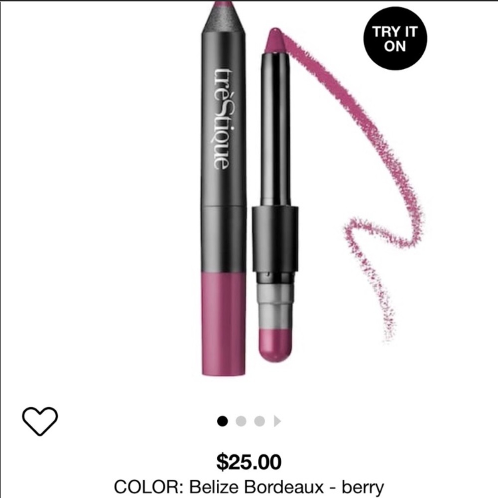 NIB TreStique Matte Color Lip Balm-Belize Bordeaux